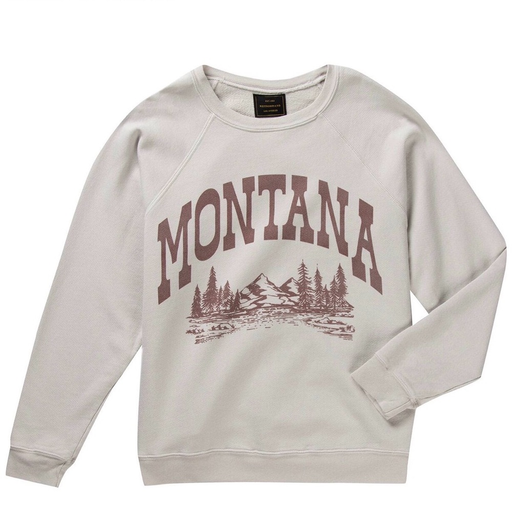 Original Retro Brand MONTANA vintage-style crewneck oversized sweatshirt (S)